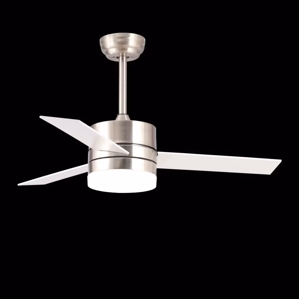 Ventilatore da soffitto LED LÚZETE Lorenzo 18W con telecomando, colore argento – 2