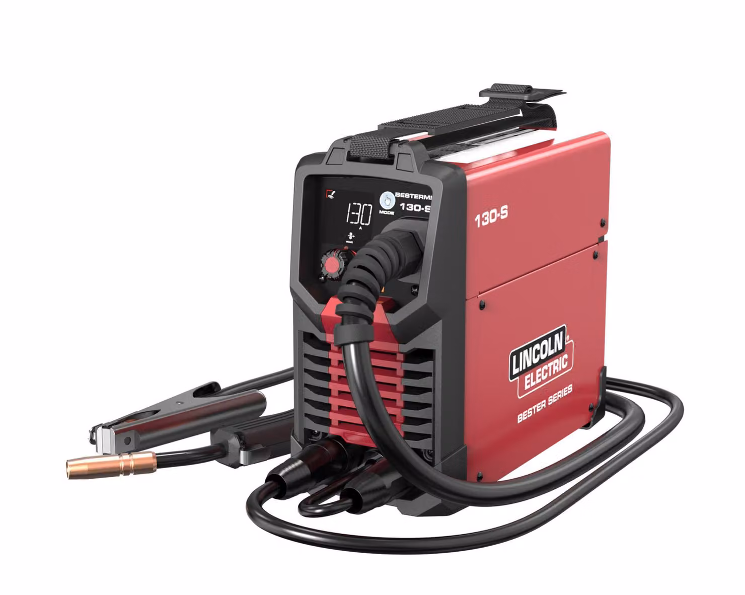 Saldatrice semi-automatica inverter BESTER MIG 130-S, adatta per saldatura MIG/MAG, MMA e TIG (con accensione ad arco "lift"), compatibile con Lincoln Electric