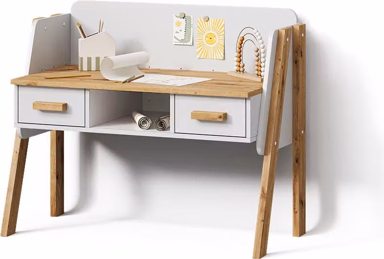 Scrivania Livinity Mailo Bianco/Artisan 97 x 80 cm, Model 59794