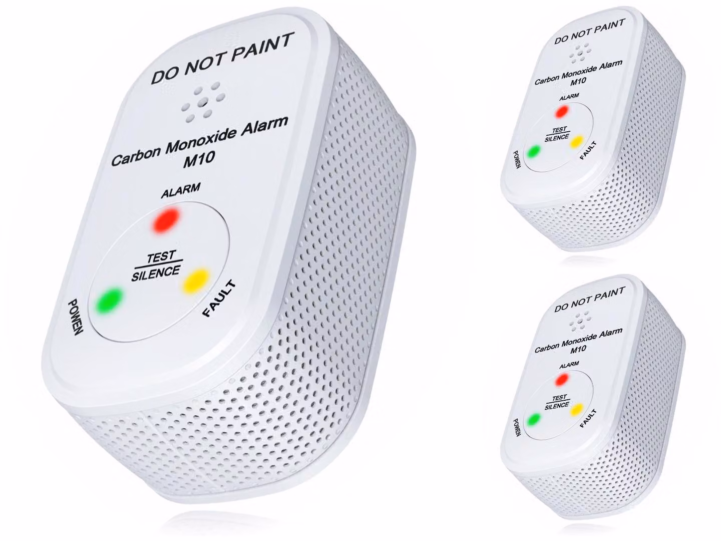NEMAXX® M10 Mini Rilevatore CO Set 3 – Rilevatore monossido di carbonio per interni,batteria integrata,sensore elettrochimico,allarme 85 dB,EN 50291-1