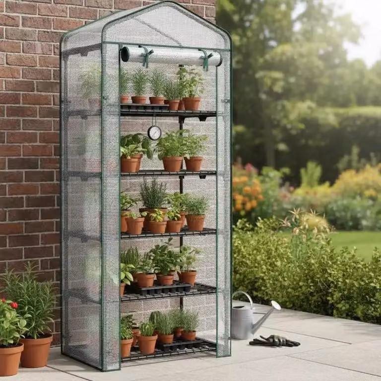 Elzusha - Mini-scaffale per piante con 5 ripiani