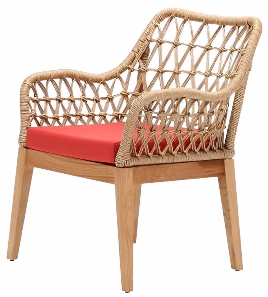 Sedia moderna, sedia da giardino, mobili da giardino, sedia di alta qualità, sedia rossa