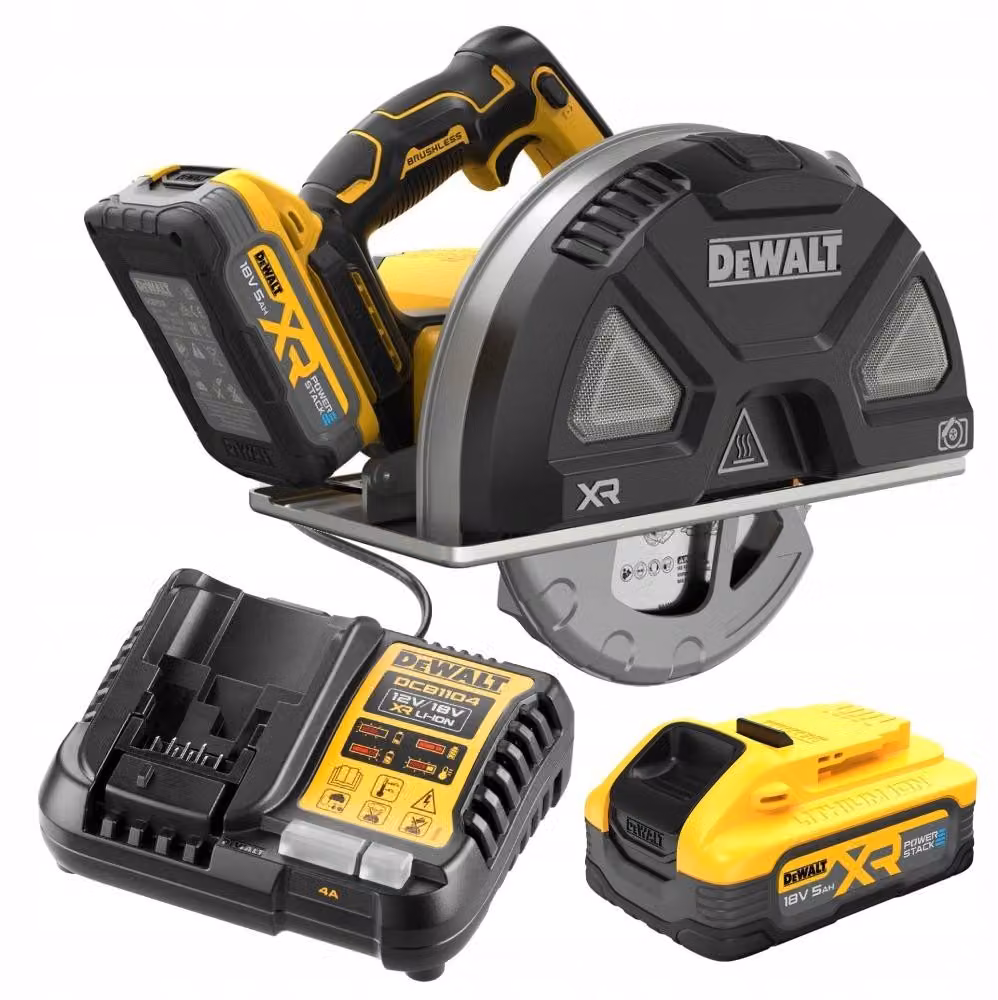 Dewalt 18V sega circolare a batteria per metallo Dcs383H2-Qw 184/67Mm 2X5.0Ah Ps