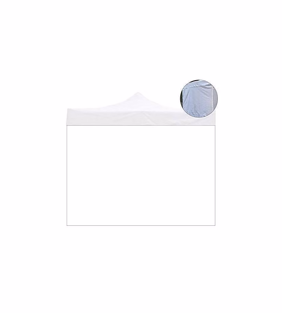 Telo laterale impermeabile 3x2mt bianco per gazebo 3x3mt