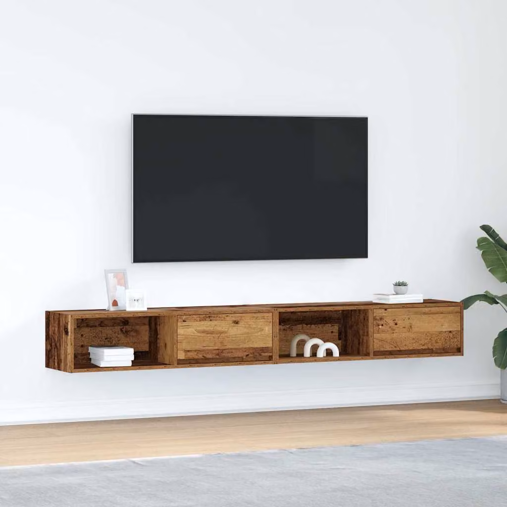 Mobili Porta TV 2 pz Legno Antico 100x31x25,5 cm in Truciolato