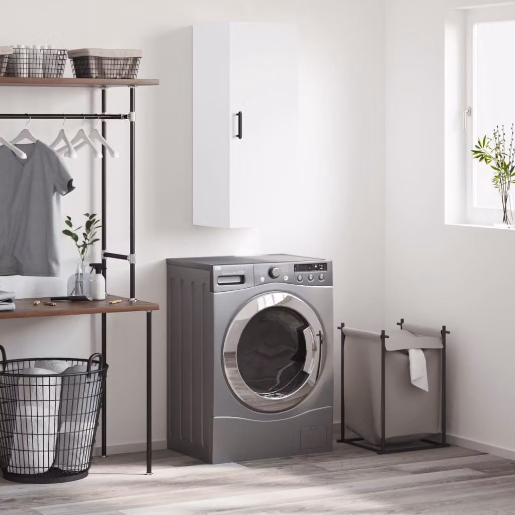 Mobile a parete moderno vidaXL Bianco con ante a battente L/P/H: 34,5 x 34 x 90 cm