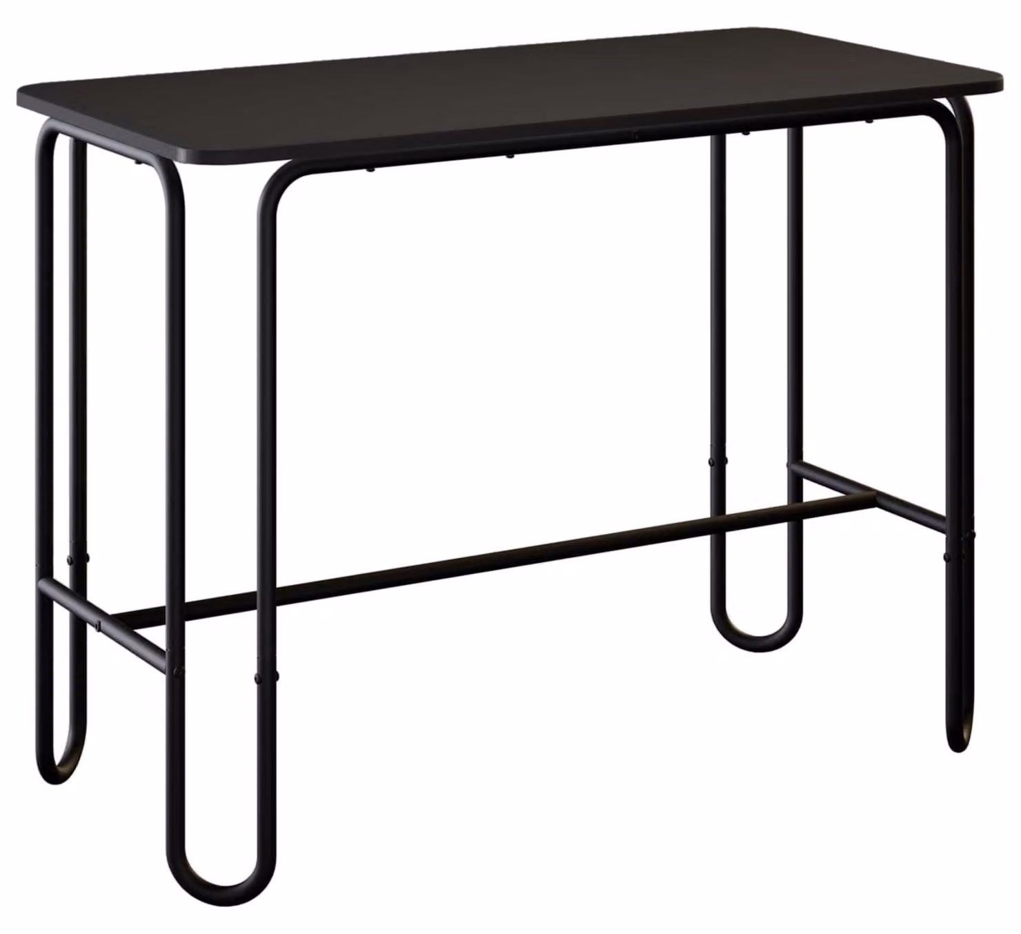 Tavolo da pranzo, dimensioni 100 x 50 x 75 cm, materiale: legno composito, colore: nero, forma: rettangolare