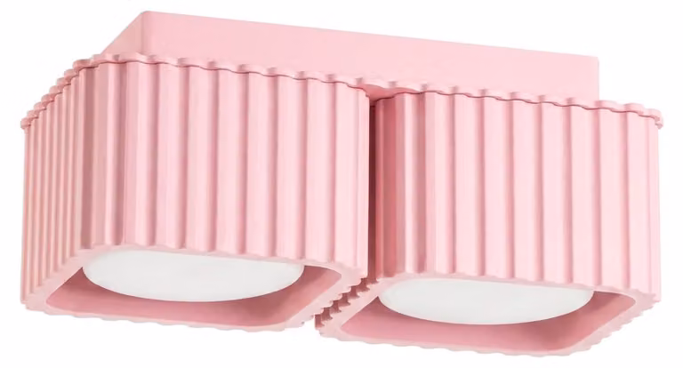 Plafoniera RIFF 2 rosa Gx53 2xGx53 10W alluminio 8x10x20,5cm Sollux Lighting