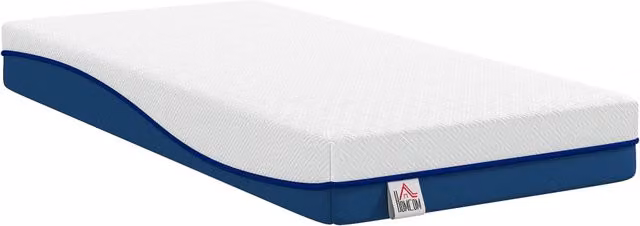 Materasso singolo per camera da letto 90 x 190 x 20 cm supporto rigido e fodera rimovibile lavabile moderno ed essenziale in schiuma bianco 21_0001080
