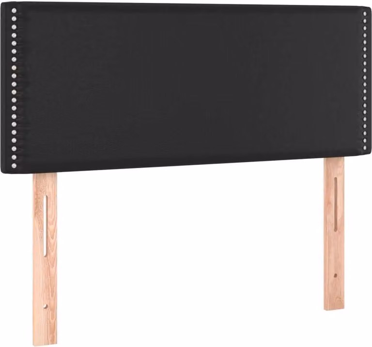 Testiera Nera 100x5x78/88 cm in Pelle finta