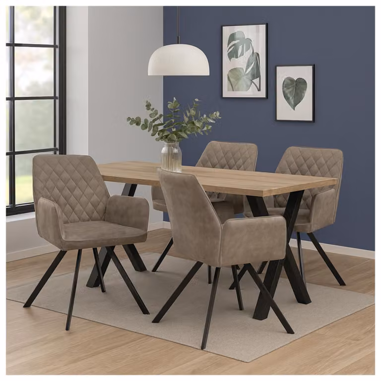 Sedia da pranzo Tumalo marrone, set di 2