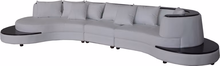 Luxus Wohn Eck Leder Garnitur Polster XXL Big Sofa Couch U-Form Ecke Landschaft
