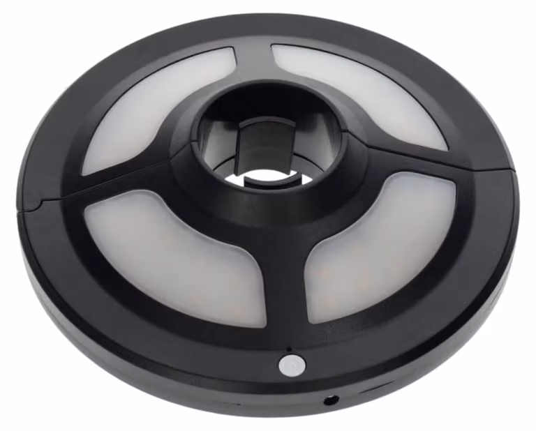 Lampada a LED per ombrellone, 1,5 W, ricaricabile tramite USB, 2 livelli di luminosità, diametro 34,8–47,7 mm