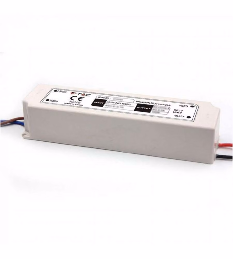 Alimentatore in Plastica 150W 12V 12,5A Colore Bianco IP67