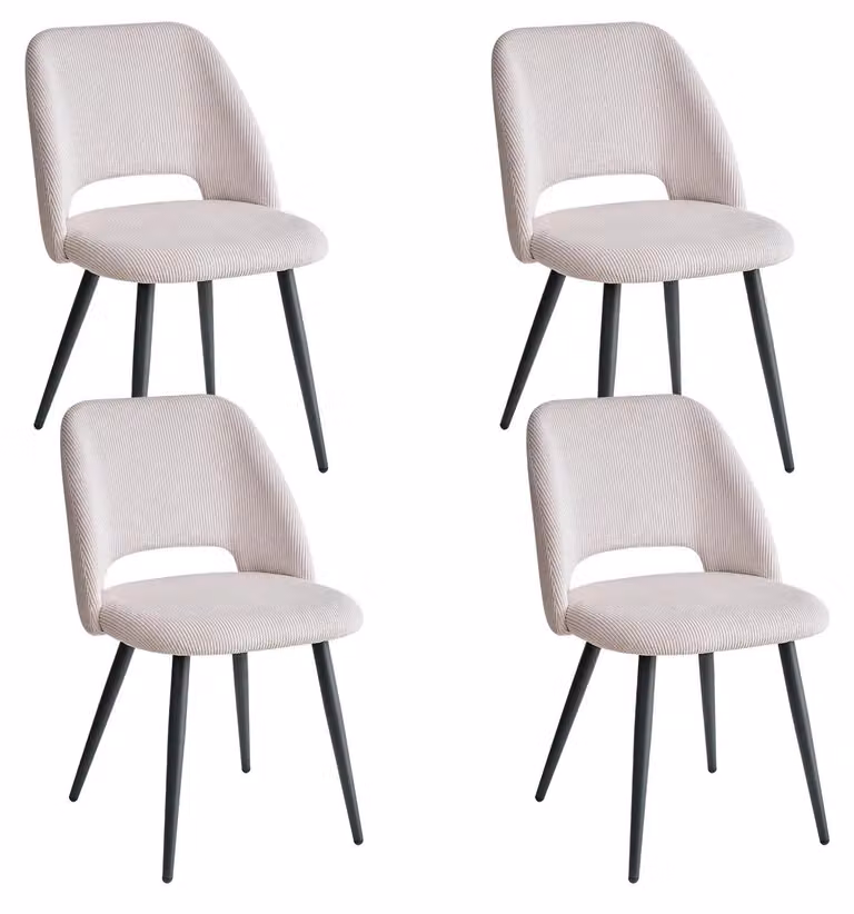 Sedie da pranzo in velluto, con seduta imbottita in tessuto morbido e design ergonomico, ideali per la sala da pranzo