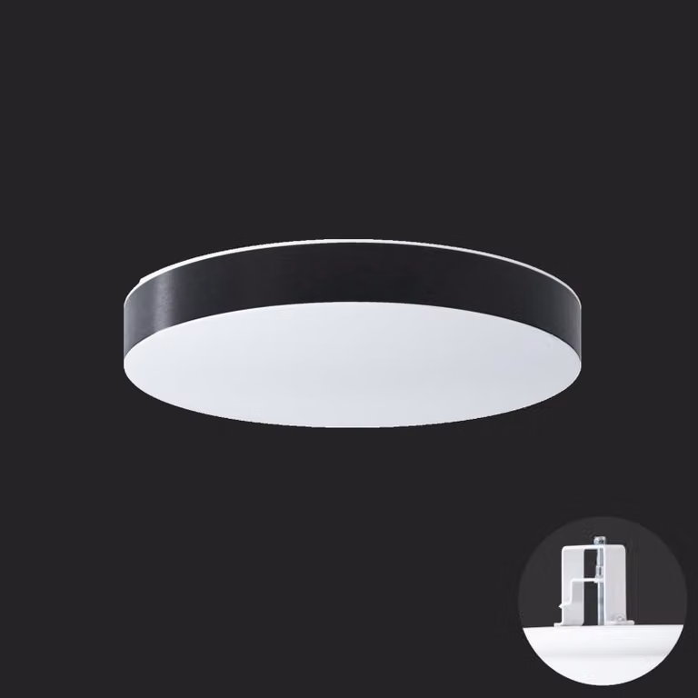 OSMONT DEL69370 DELIA CV2 apparecchio a soffitto/parete in plastica semipermanente bianco / bianco - nero IP44 3000 K 27W LED HF emergenza combinata 3 h