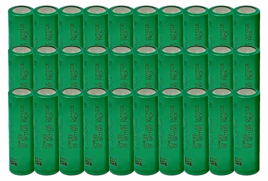 Batterie agli ioni di litio, capacità 3000 mAh, corrente di scarica 25 A, confezione da 30 pezzi, 3,7 V