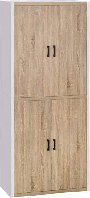 Armadio Cucina con 4 Porte e Ripiani Regolabili ¨C Minimal ¨C Legno MDF 80x40x182 cm