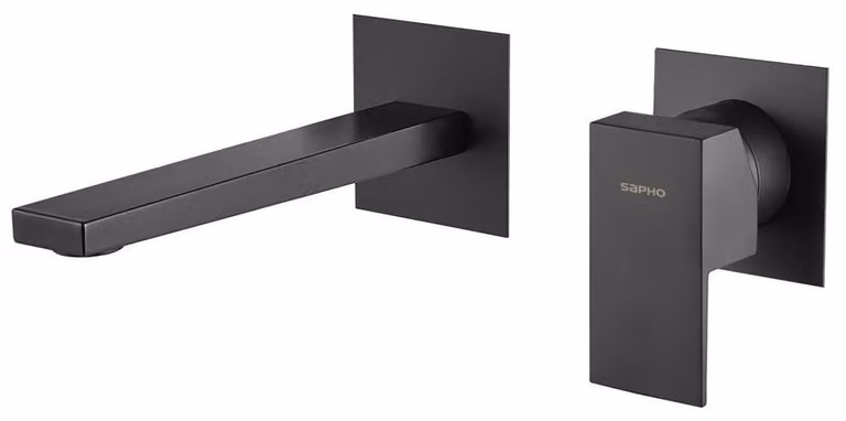 Miscelatore per lavabo a 2 fori SPECTRE, nero opaco