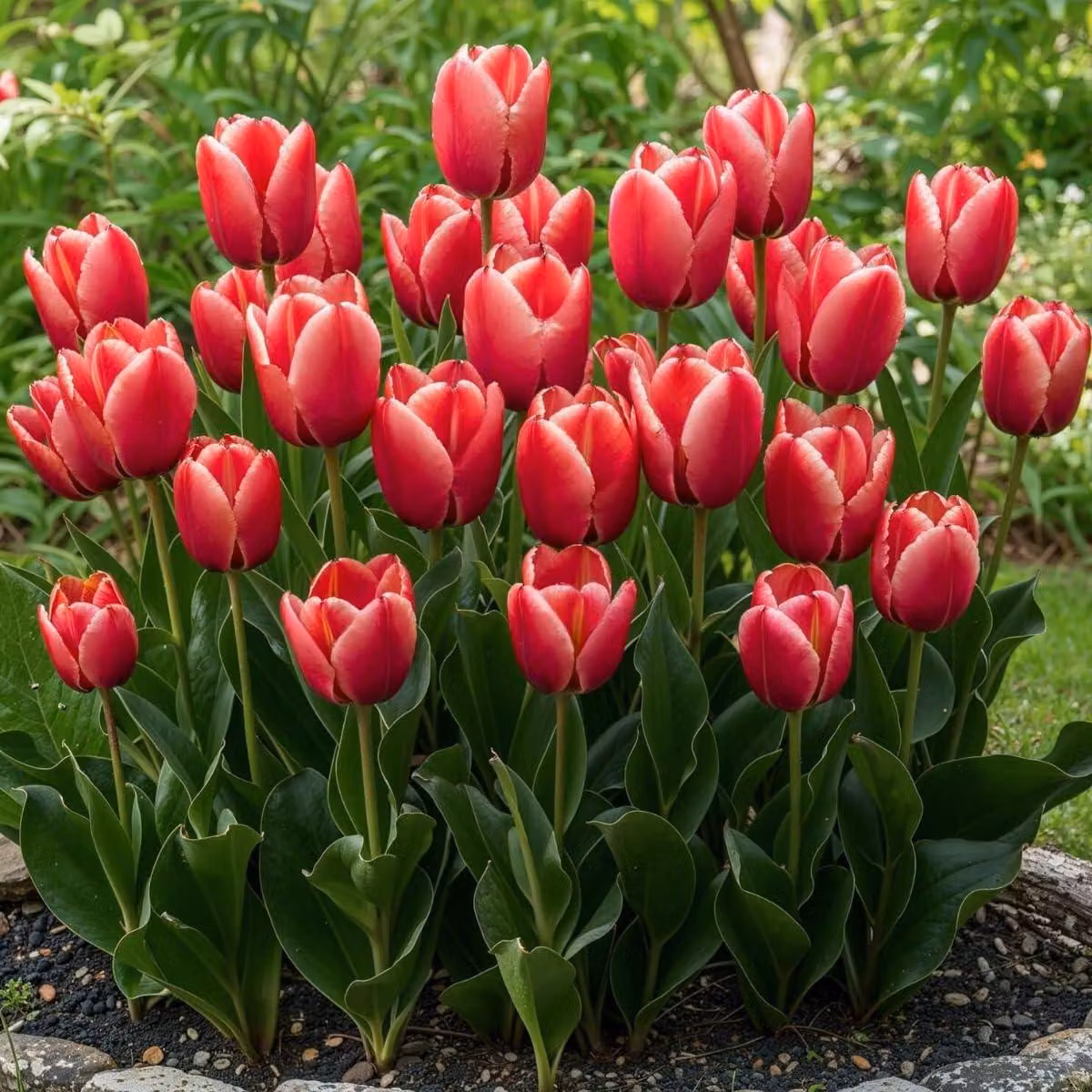 Bulbi di tulipano resistenti al freddo, perenni - "Passione Rossa e Bianca" - 25 bulbi di tulipano - Piante vere provenienti dall'Olanda - Tulipani per giardino, vasi e balcone (bulbi grandi, senza semi, non artificiali)