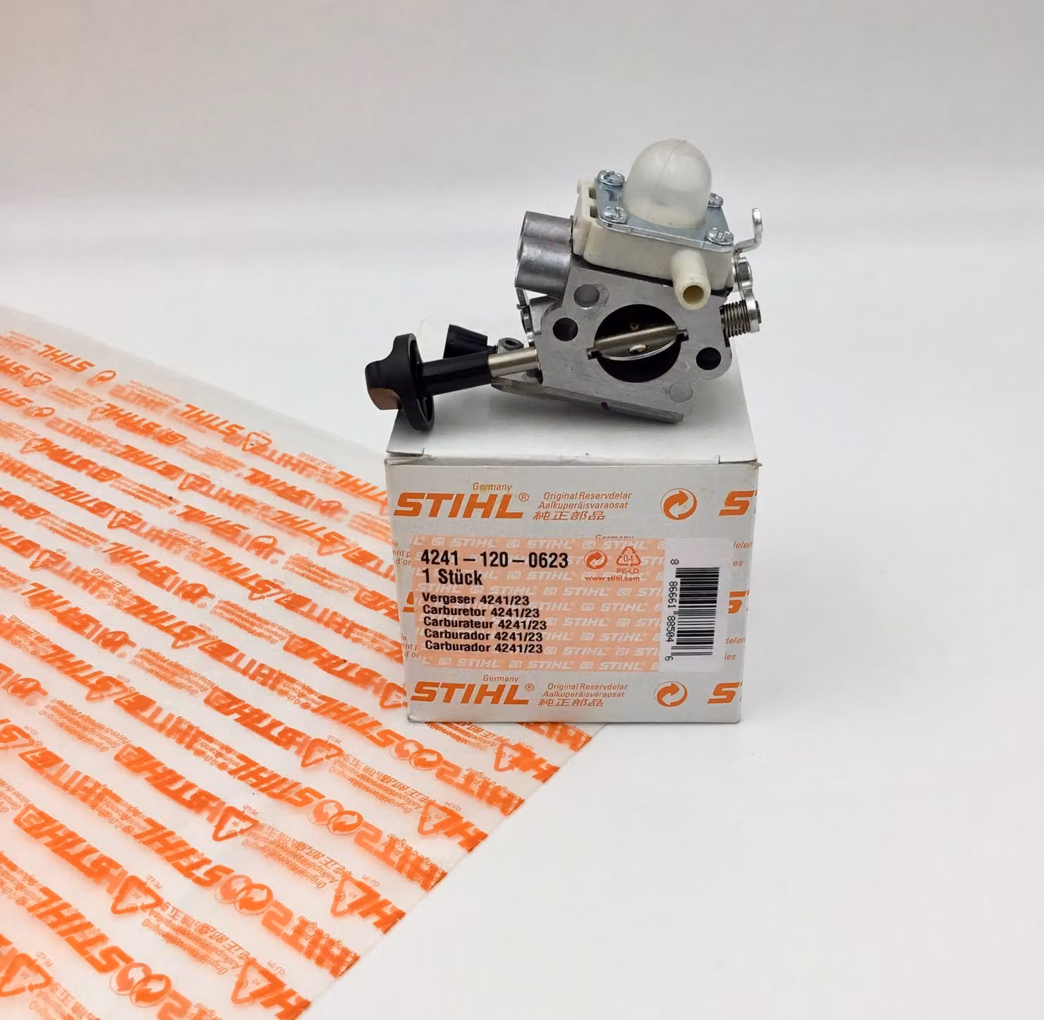 Carburatore STIHL originale, codice 4241/23, compatibile con i modelli SH 86, BG 86, e con il codice 42411200623