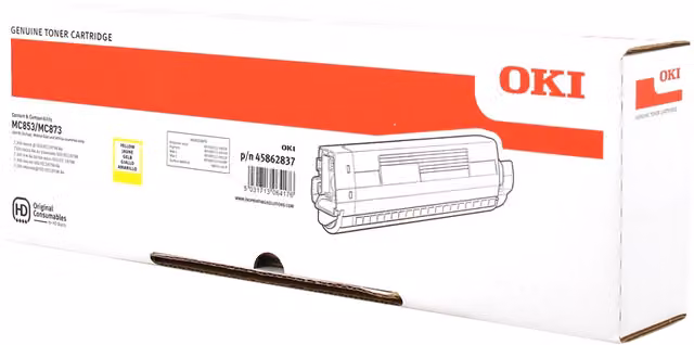 ORIGINAL OKI toner giallo 45862837 MC853/873/833 ~7300 Seiten