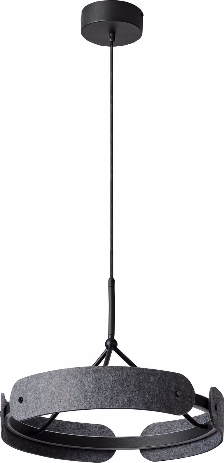 Decor Curve Felt Pendant 33W 830 Grigio scuro
