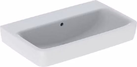 Geberit Selnova Compact - Lavabo 650x400 mm, con sfioratore, senza foro per rubinetto, bianco 501.892.00.7
