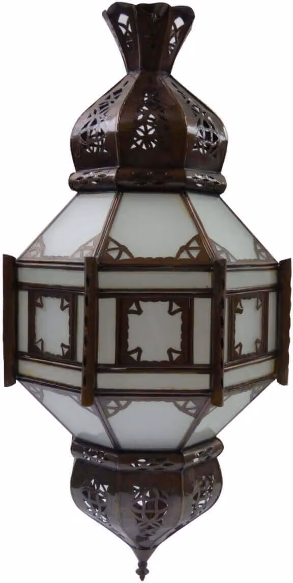 Lampada orientale marocchina palazzo lanterna da soffitto plafoniera lampada a sospensione TEMPLE 60 cm, bianco