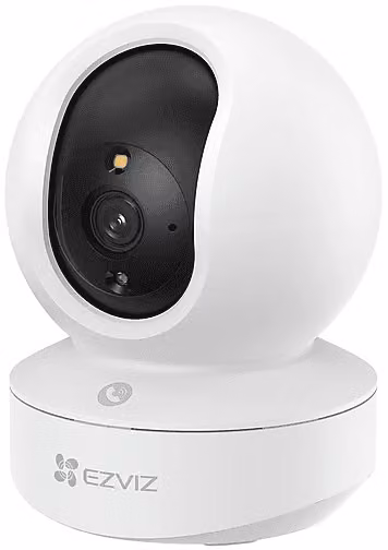 Videocamera di sorveglianza interna Ezviz TY1 2K con connettività Wi-Fi e visione notturna, colore bianco