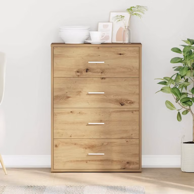 Credenza vidaXL in rovere con finitura opaca, L: 60 cm, P: 31 cm, H: 84 cm