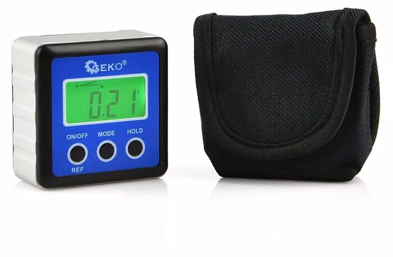 Livella digitale professionale magnetica, inclinometro con display LED, compatta per falegname, goniometro ,telemetro laser per auto, carpenteria, edilizia e muratura, Geko