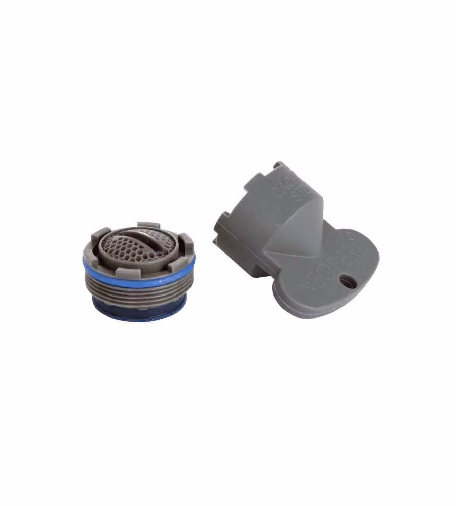 Rompigetto aeroflux incasso Idrobric Honeycomb M24x1 con coin slot e chiave colore grigio – 2