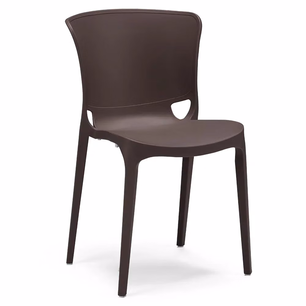 Set di 2 sedie JUMBO Redokasa in polipropilene impilabili, design moderno resistente ai raggi UV, colore Marrone – 2