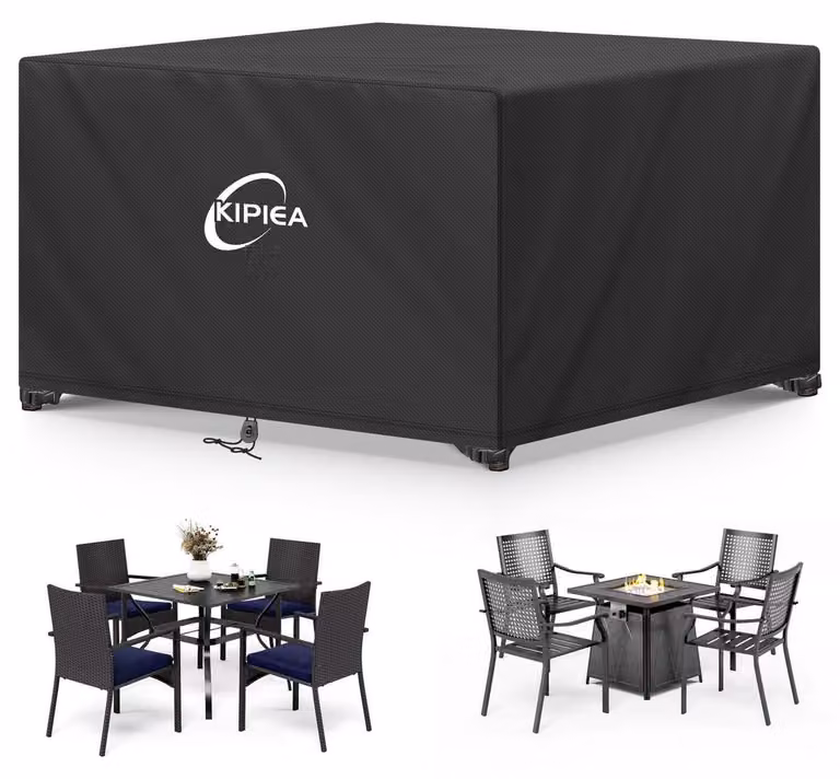 Copertura impermeabile per mobili da giardino, forma quadrata, tessuto Oxford 420D, dimensioni 107x107x71 cm