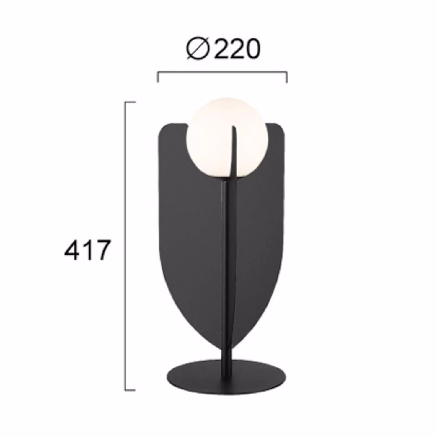 Viokef Lampada da tavolo Fedora, Nero, Soggiorno / Sala da pranzo, Metallo, Lampada da tavolo