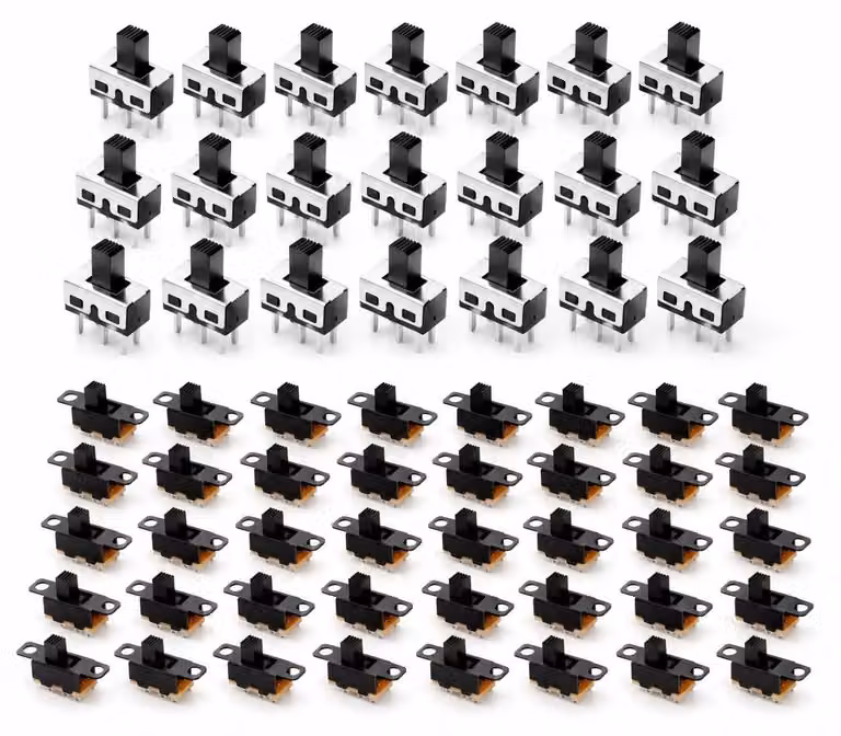 60 interruttori a levetta mini SPDT, 3 poli, 250V/3A, per progetti fai-da-te
