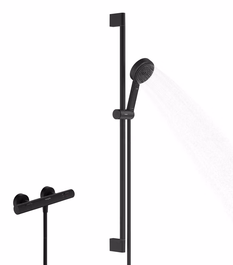 hansgrohe Pulsify Select S set de douche 105, 3jet Relaxation, Ecostat Fine, EcoSmart, barre de douche 900mm, 24261670, 24261670