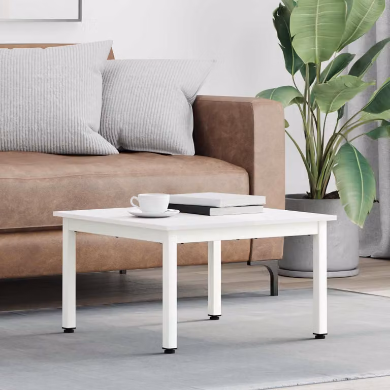 Maison Exclusive - Tavolino bianco 60 x 60 x 36 cm Legno di pino massiccio