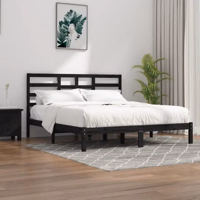 Giroletto Nero in Legno di Pino Massello MERCATOXL L/P: 200 x 200 cm – 1