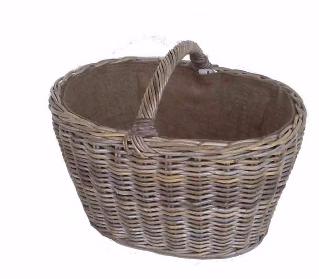 Cesto cloe ovale gr cm64x47h47/37 c/fodera juta