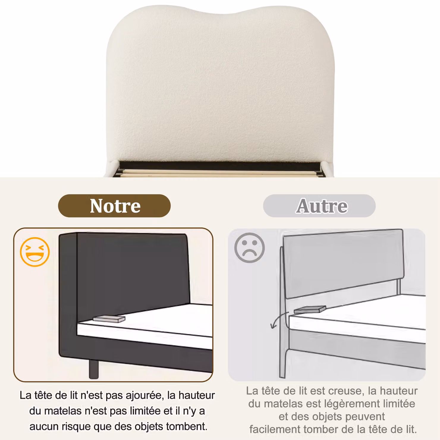 Letto imbottito, letto singolo, letto per bambini 90 x 200 cm, letto funzionale con sistema idraulico, letto con rete a doghe, testiera e ampio spazio contenitivo, testiera imbottita