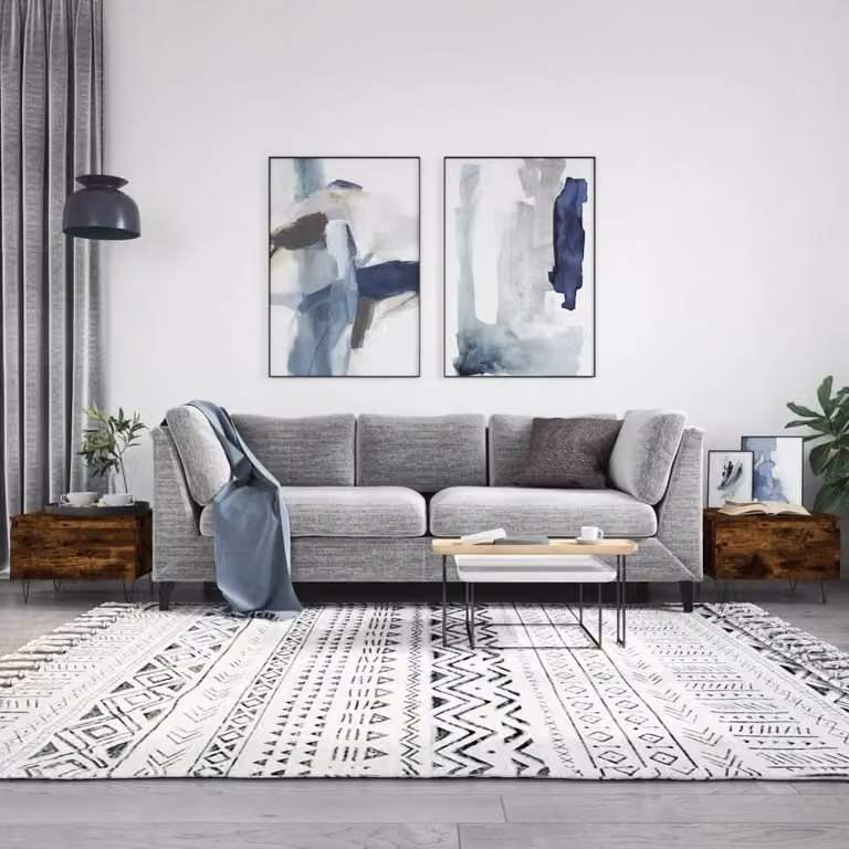 Maison Exclusive - Tavolini da salotto 2 pz. Rovere affumicato 50x46x35 cm Materiale ligneo
