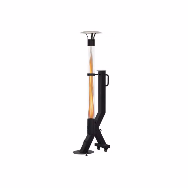 Riscaldatore a razzo Green Flame Riscaldatore a pellet per patio - 58,3 x 30 x 152,2 cm