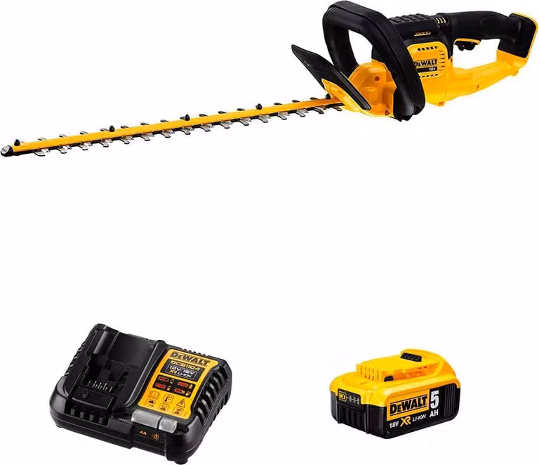 Tagliasiepi DeWALT DCMHT563P1 (1 x 5,0 Ah + DCB1104)