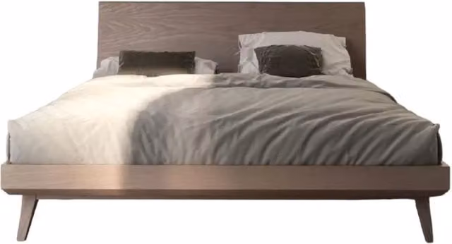 Letto matrimoniale moderno in legno di frassino color marrone Mobili 2G L: 170 cm, P: 211 cm, H: 99 cm