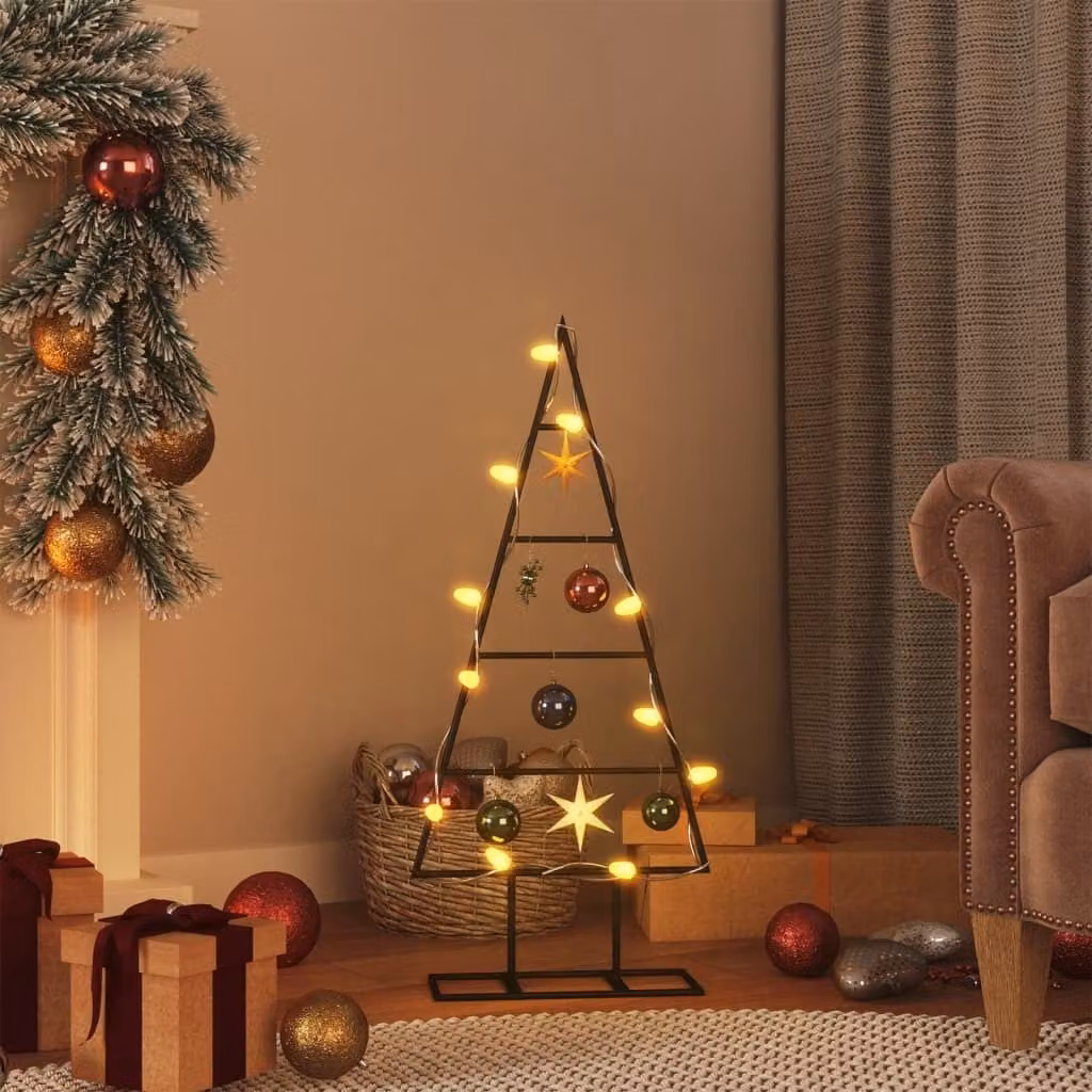Maison Exclusive - Albero di Natale decorativo in metallo nero 60 cm