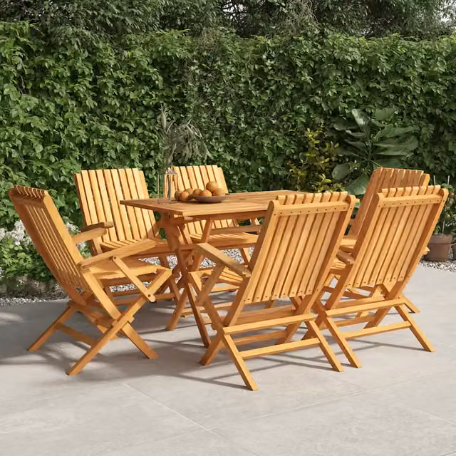 Sedie Pieghevoli 6pz 61x67x90cm Legno Massello Teak 3155056