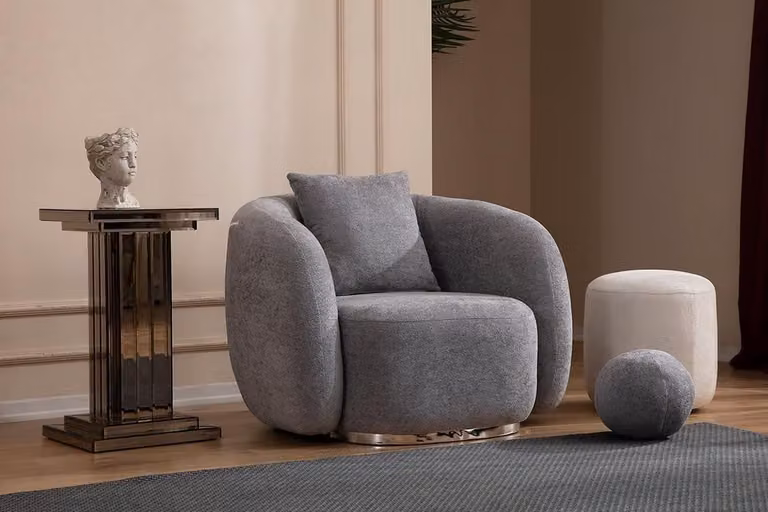 Sessel Design Couch Sofa Sitzer Textil Lounge Club Polster Luxus Sitz Relax