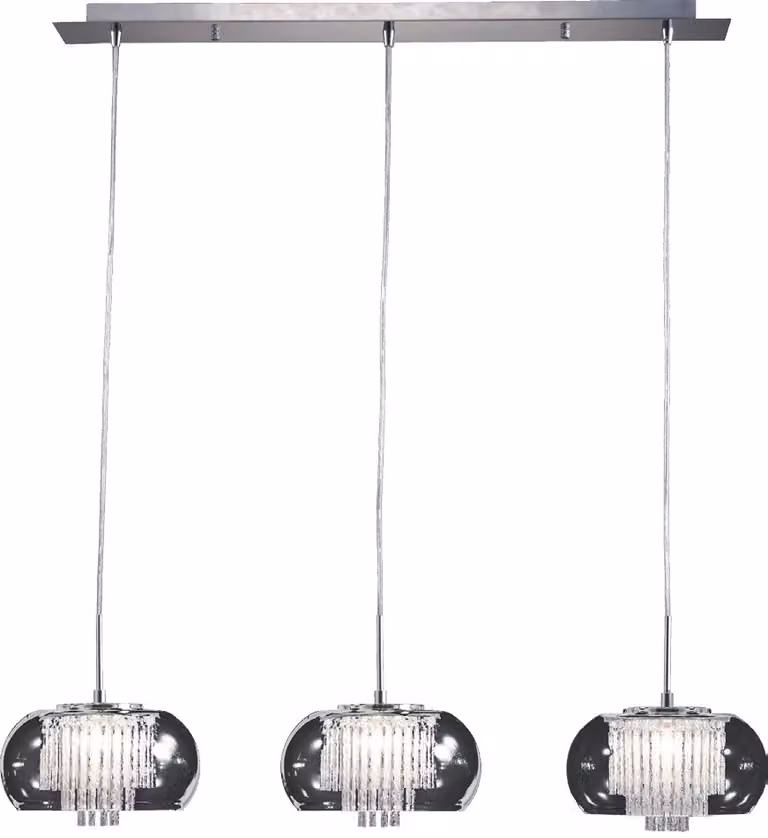Lampada a sospensione MEDUSA 3xG9/33W, argento, L: 90 L: 23 A: 120 cm, attacco G9